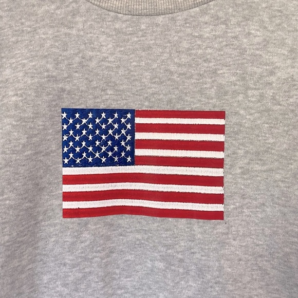 Grey American Flag Sweatshirt - Picture 4 of 4